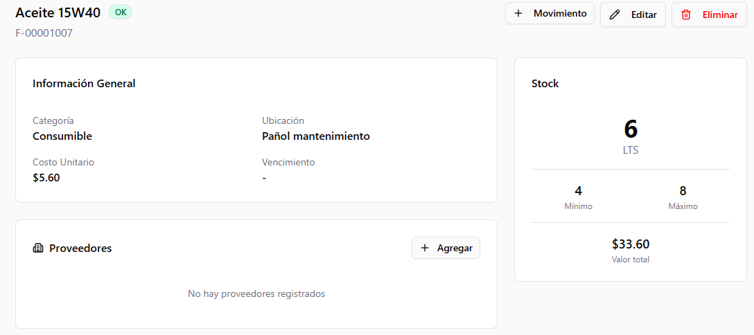 Ficha de insumo